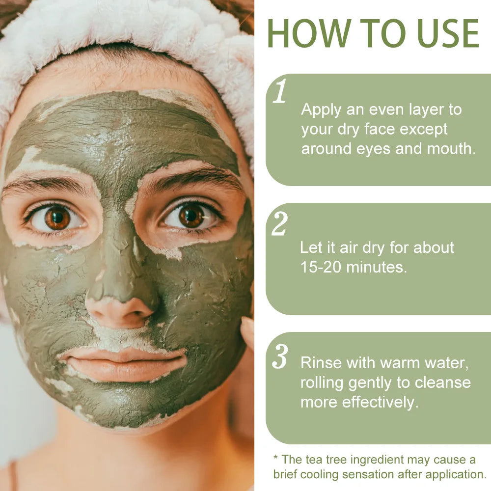 Repair Volcanic Mud-Applied Facial Mask, Cleansing and Moisturizing Mud-Mask, Suitable for the Face and Body, Narrows Pores And